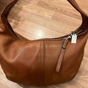 Authentic coach shoulder leather bag